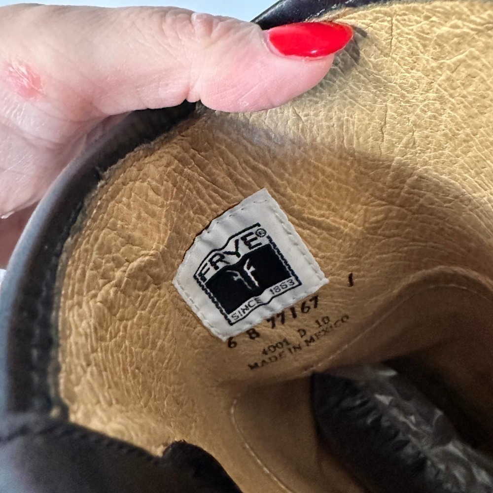 Frye Melissa Button Pull On Black Riding Boots Size 6B - Picture 11 of 13